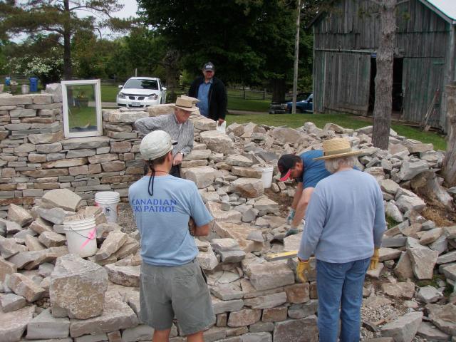 Blackhouse site host Dean McLellan inspects how the progress is going